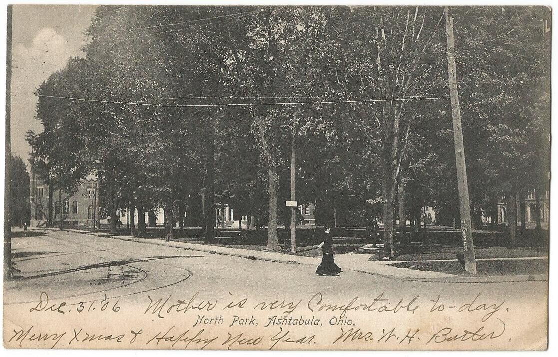 Ashtabula Ohio OH ~ North Park Area 1906