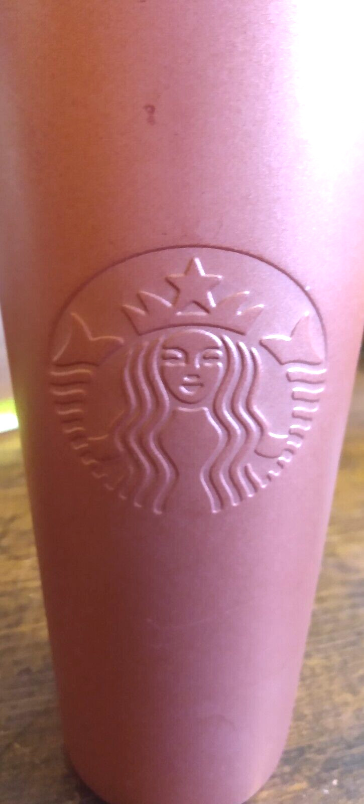Rose Metal Starbucks cup and lid