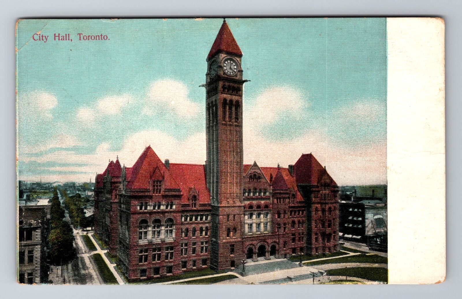 Toronto-Ontario, City Hall, Antique Vintage Souvenir Postcard