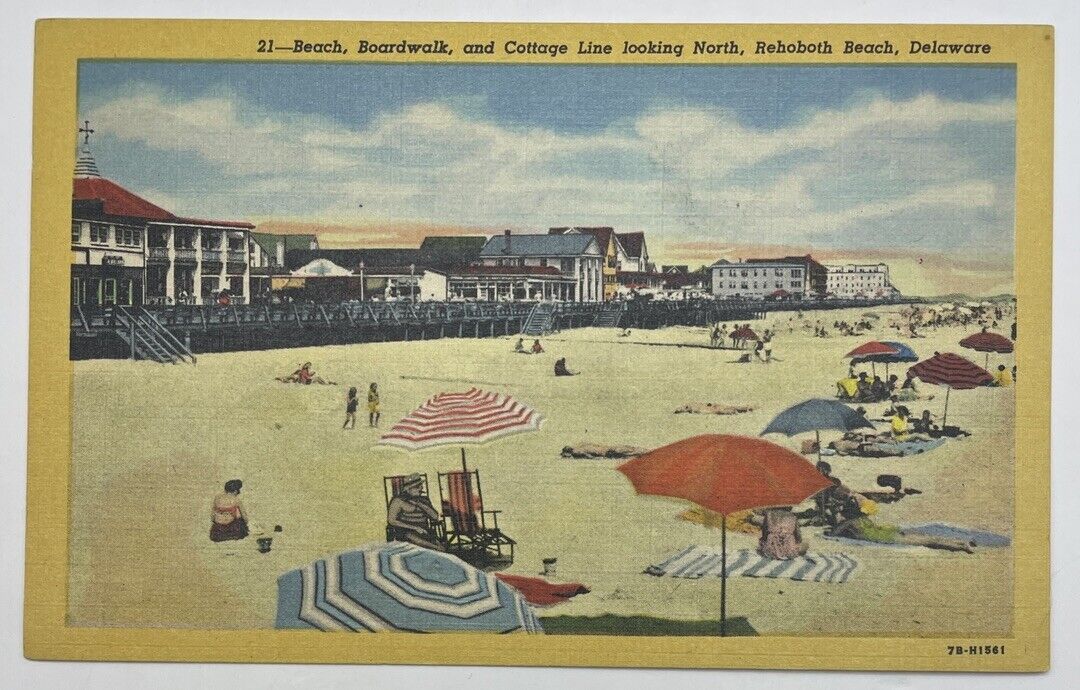 Vintage Rehoboth Beach Delaware Beach Boardwalk Cottage Line
