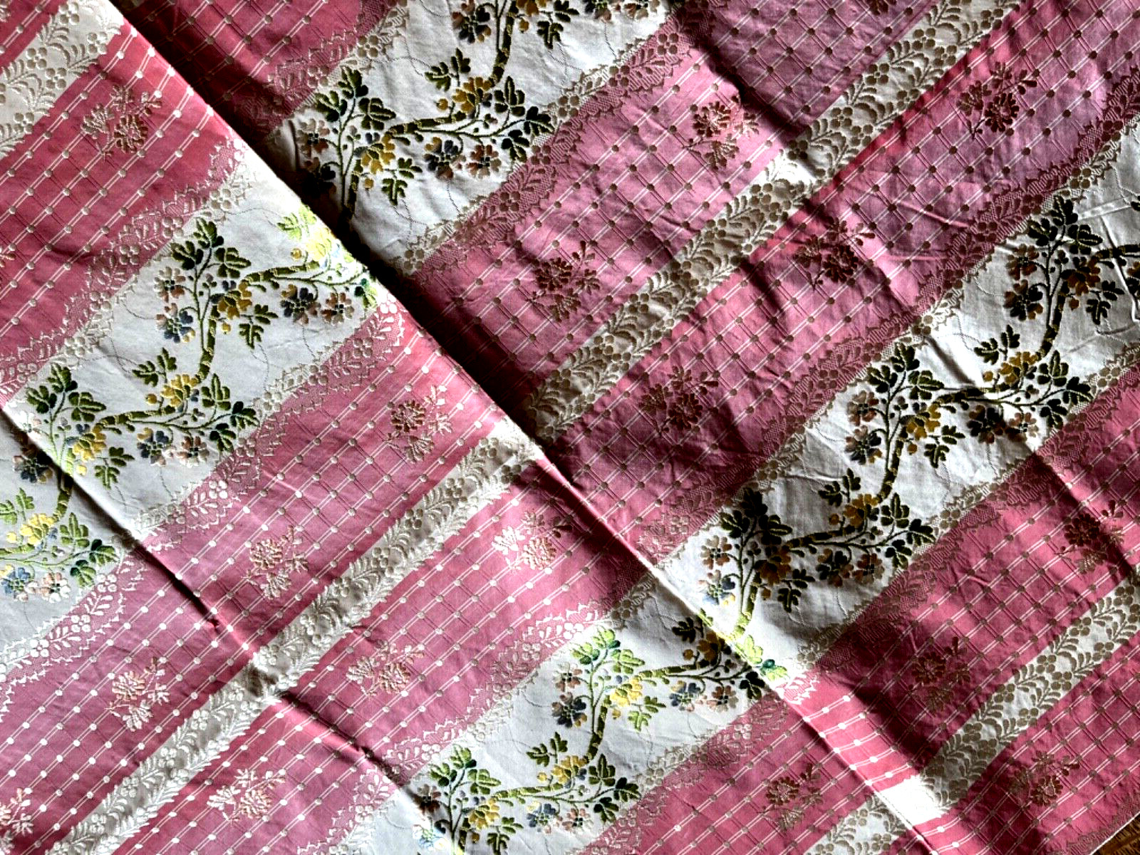 Gorgeous Antique French Silk Fabric Piece