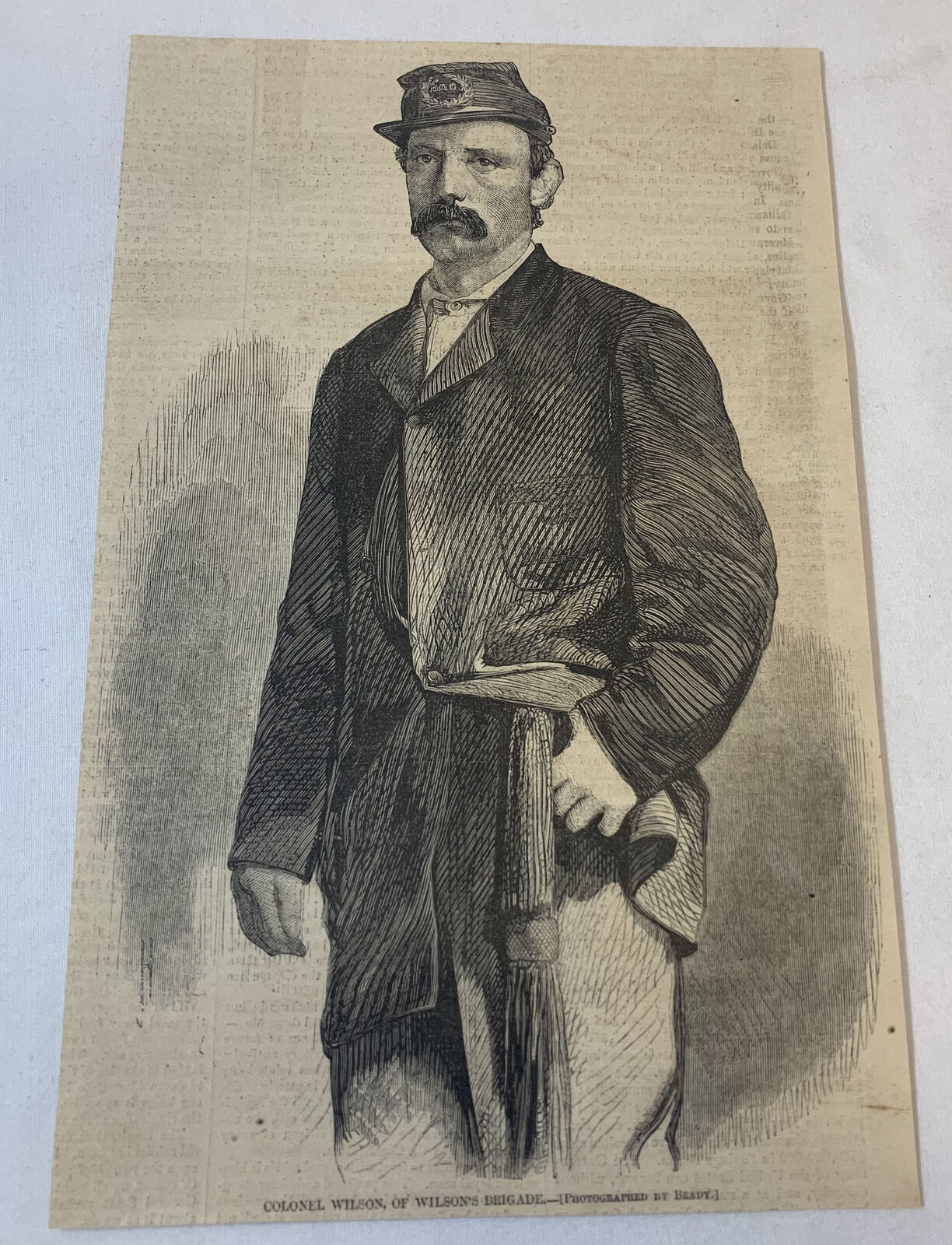 1861 magazine engraving ~ COLONEL WILLIAM WILSON