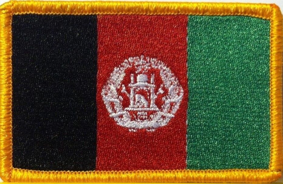 Afghanistan Flag Embroidered Iron-On Patch Military Afghan ARMY Emblem Tactical 