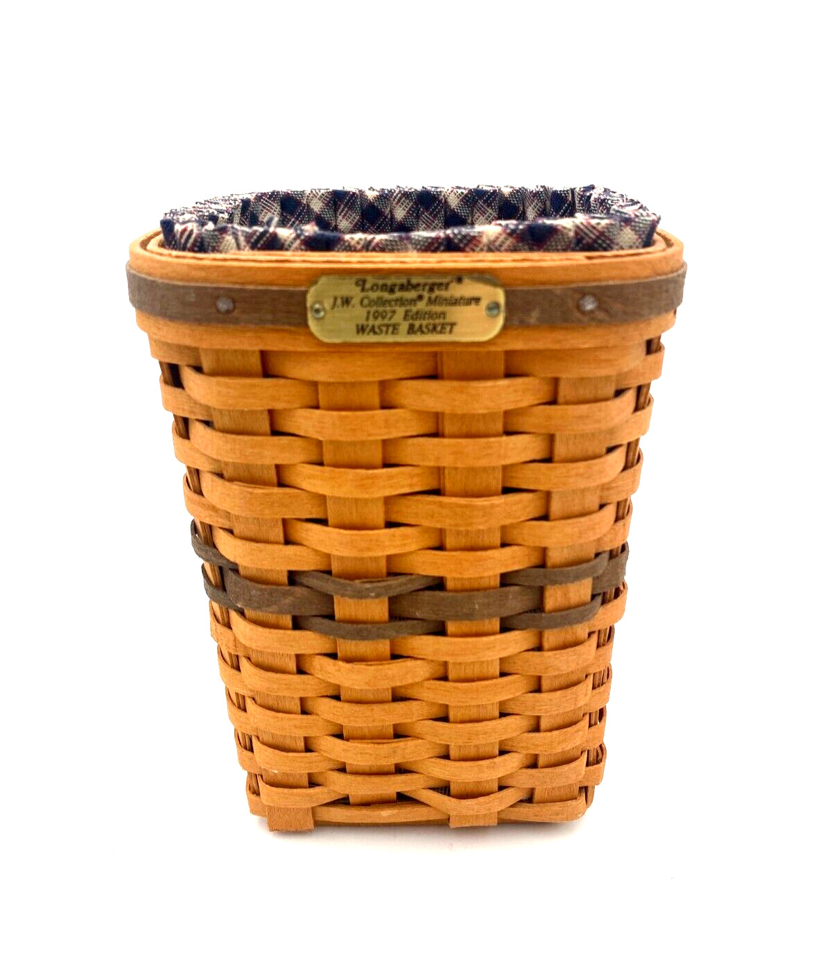 Longaberger JW Collection Miniature 1997 Edition Waste Basket
