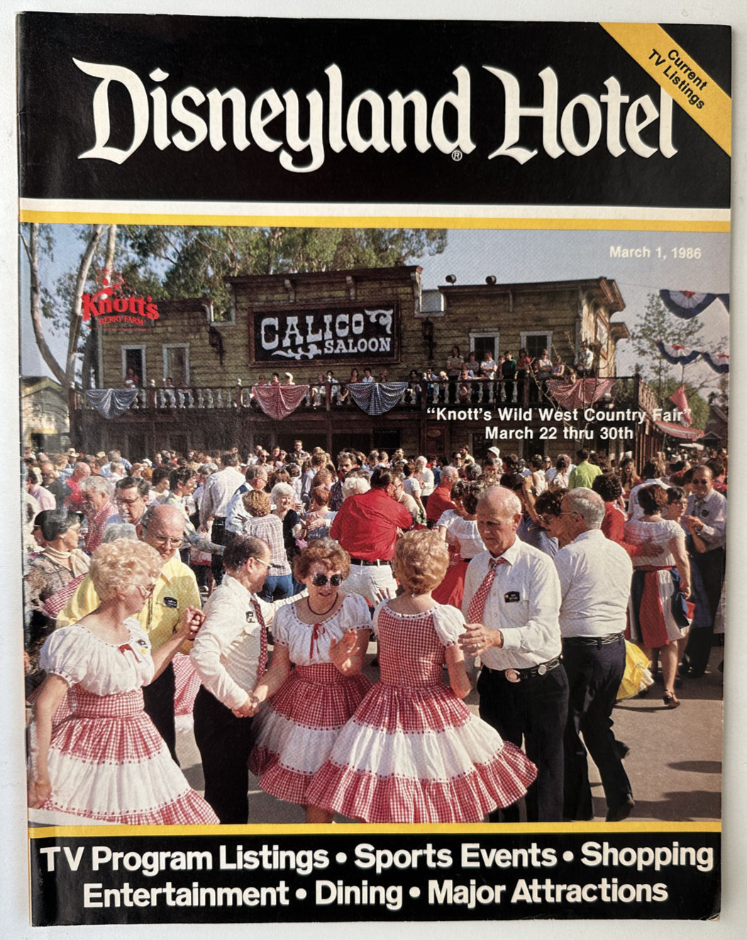 Disneyland Hotel In Room Magazine Vintage Souvenir 1986