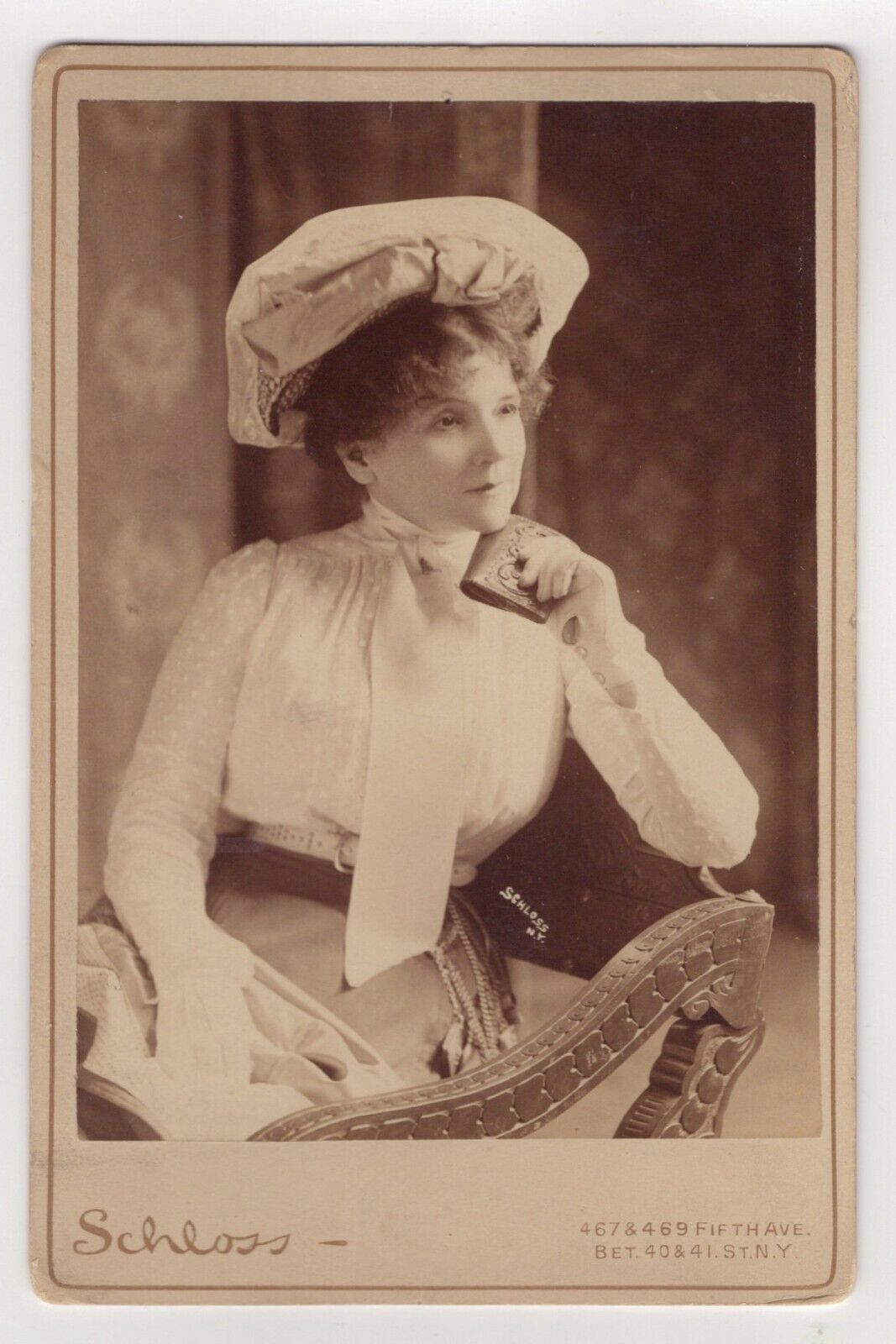KATE CLAXTON: STAGE ACTRESS ASSOCIATED WITH DEADLY THEATRE FIRE : CABINET CARD