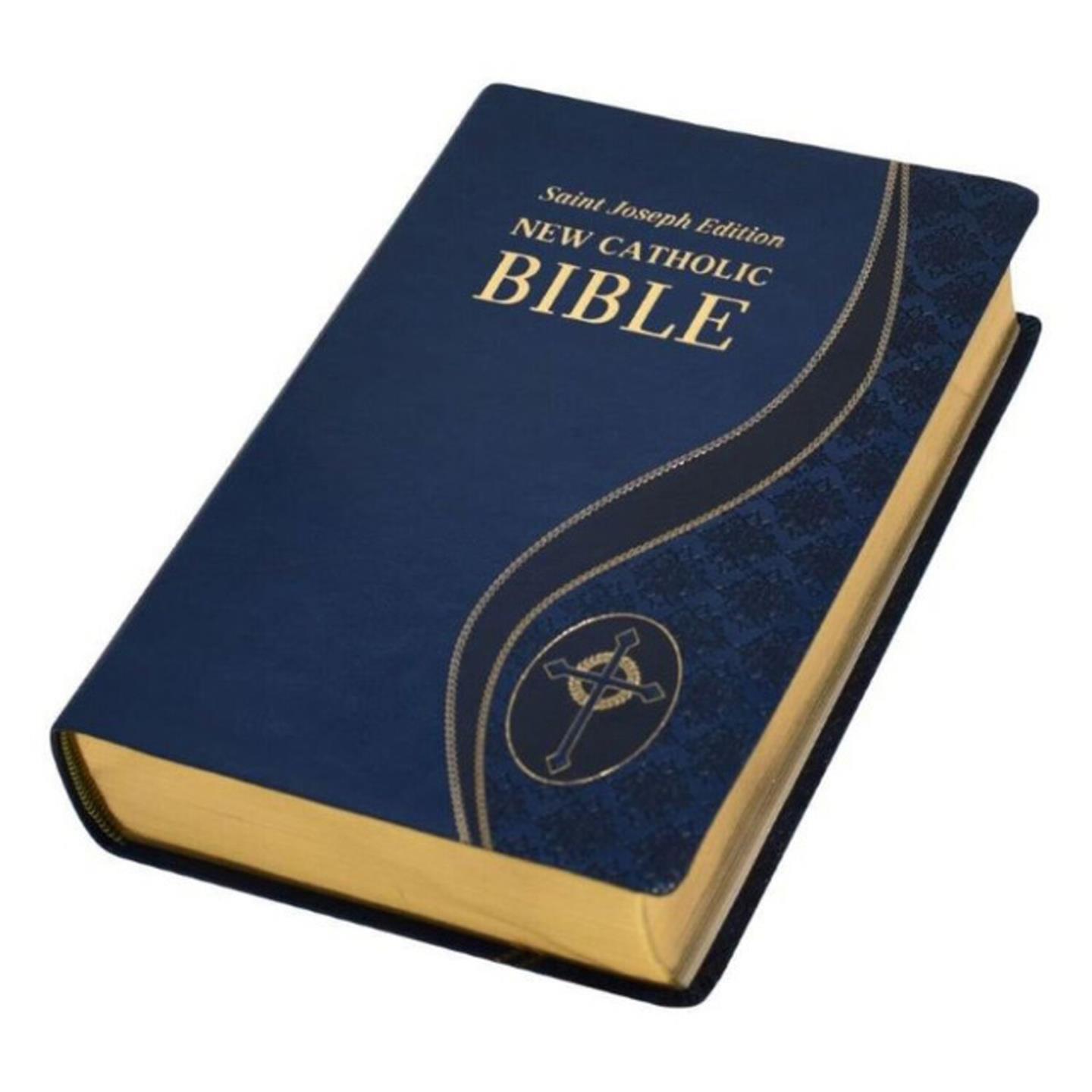 The New Catholic Bible - Giant Type Edition - Dura-Lux - Dark Blue 6-1/2x9-1/4\