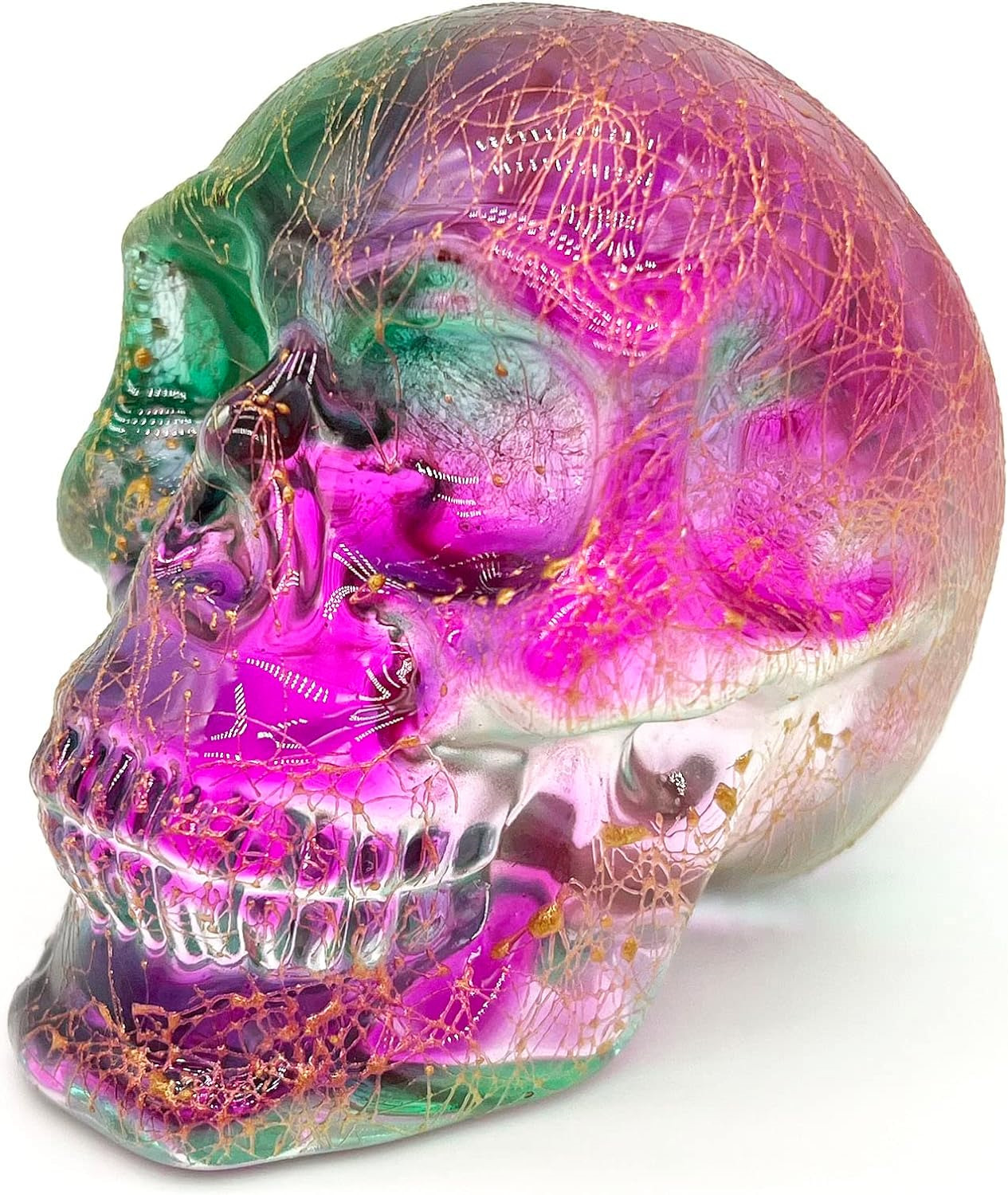 Crystal Skull Head Statues Clear Skull Figurines K9 Glass Skull Gemstone