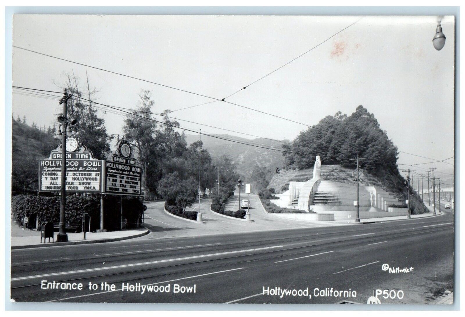 c1950's Entrance To The Hollywood California CA RPPC Photo Vintage Postcard