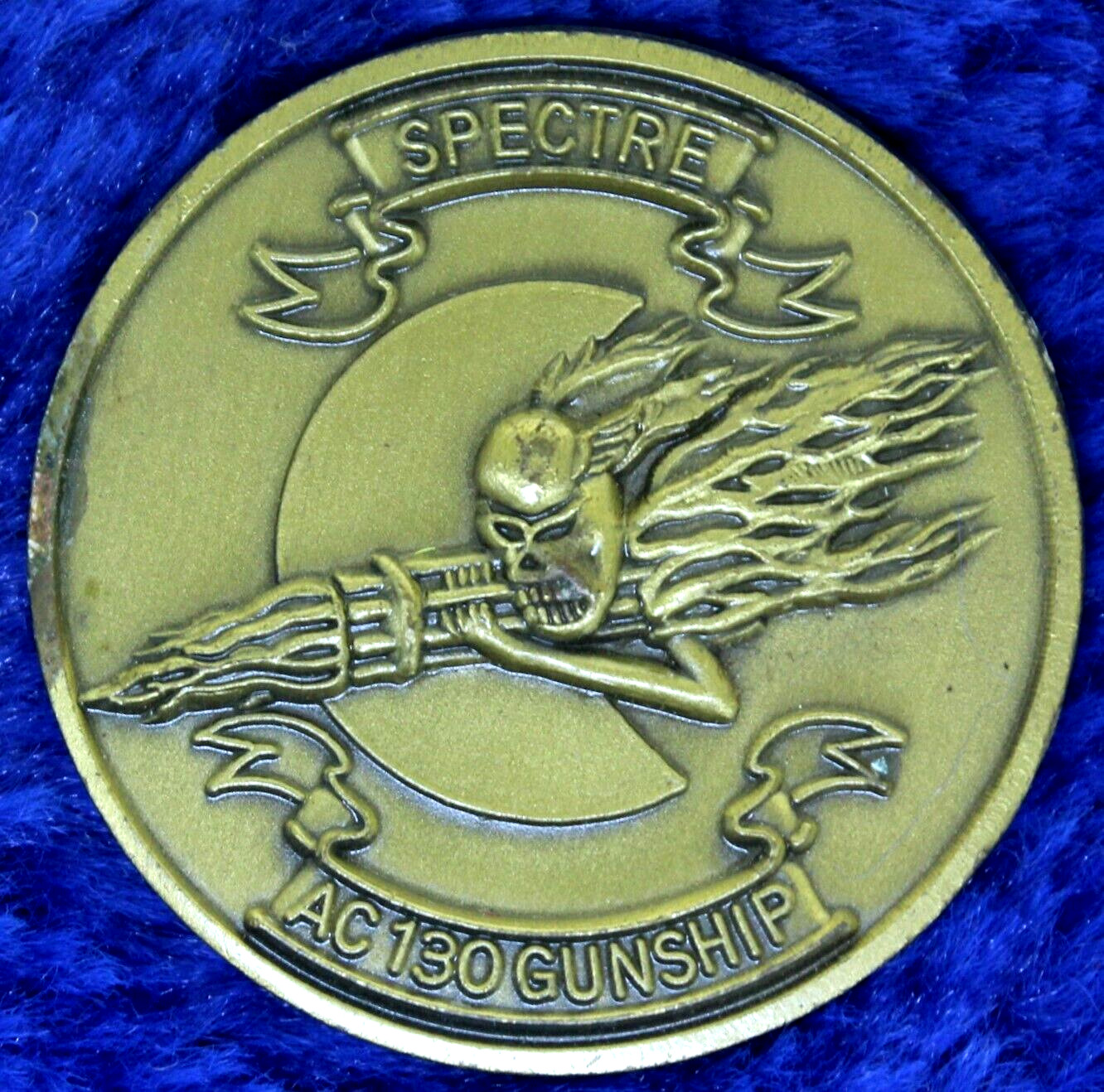 USAF AC-130 Gunship Spectre Ghost Rider Challenge Coin GO-4