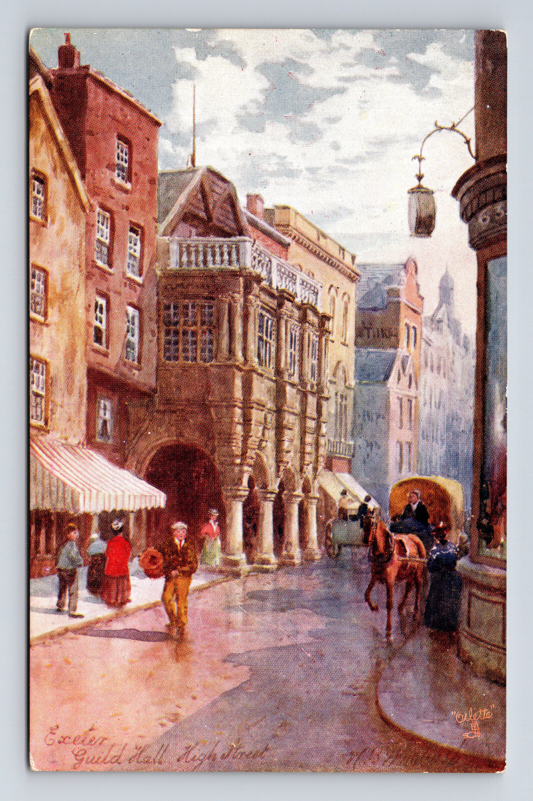 Guild Hall High Street Exeter UK Raphael Tuck\'s Oilette Postcard