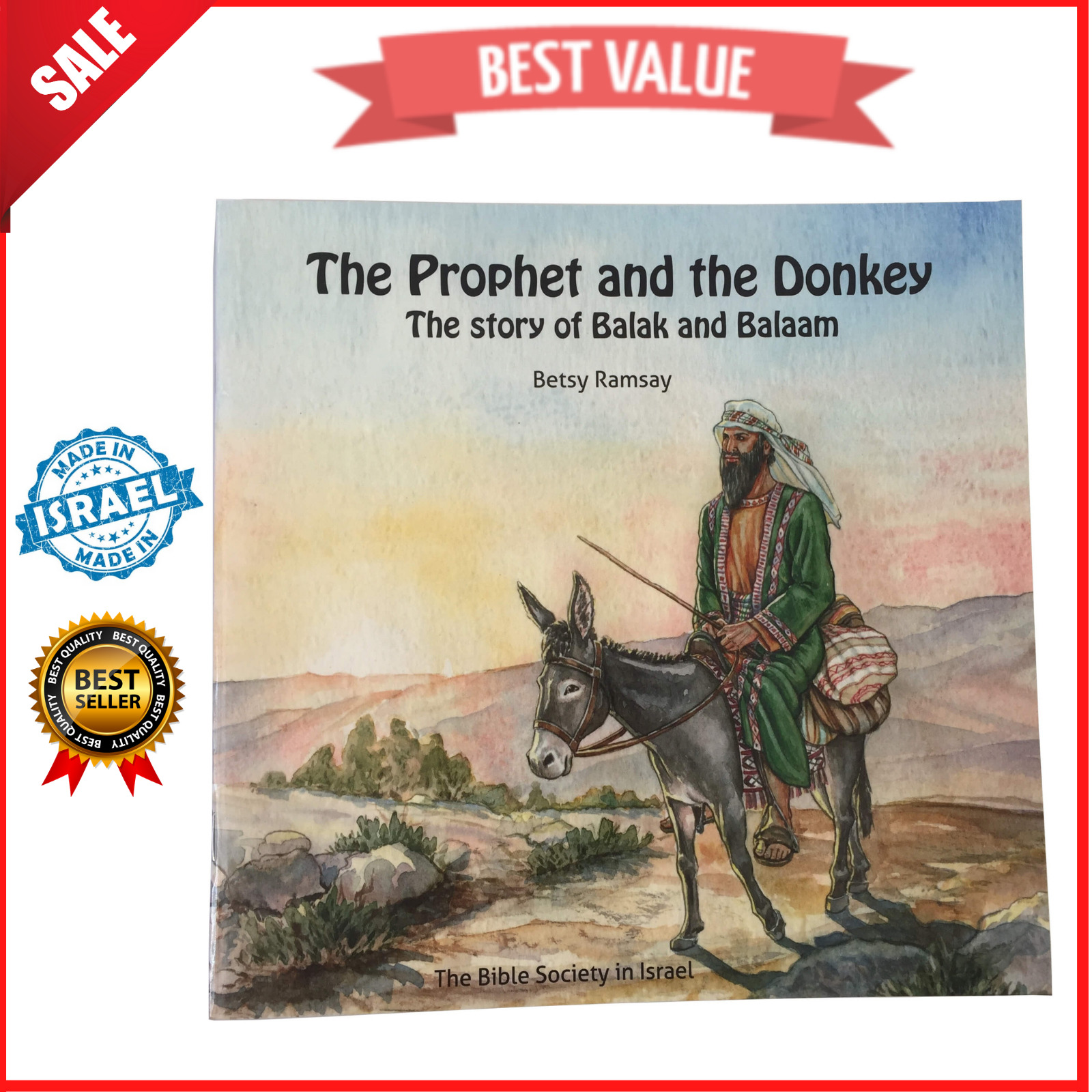 Jewish Judaica Full Story,Prophet & Donkey,Balaam And Balak,Torah,Paperback,Gift