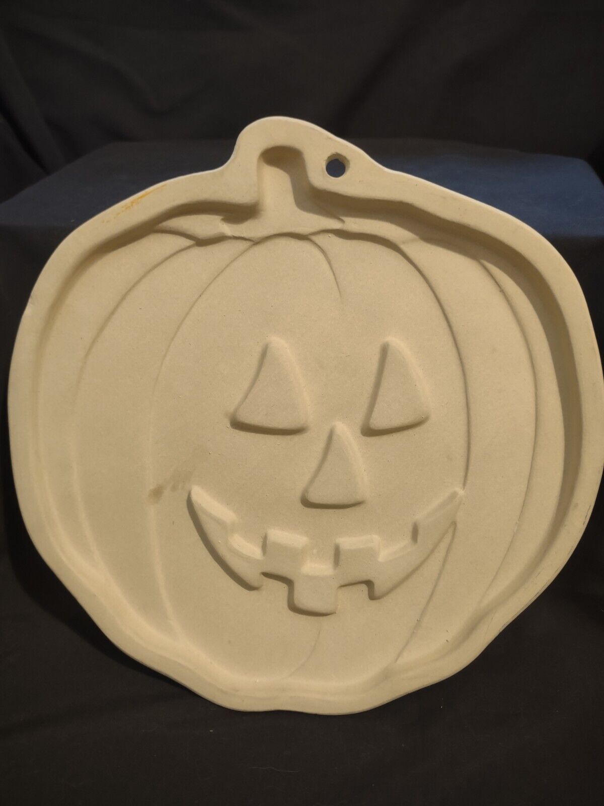 Vintage Superstone Pumpkin Jack-O-Lantern Halloween Large Cookie Mold 9 ½”