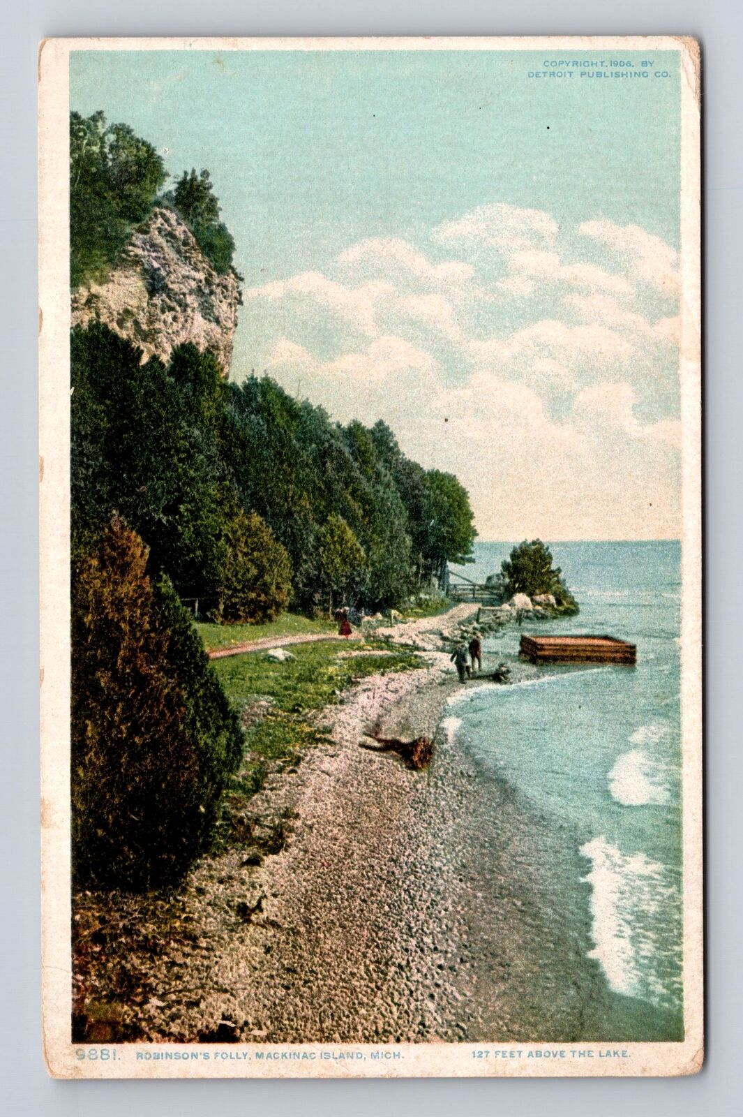 Mackinac Island MI-Michigan, Robinson\'s Folly, Antique, Vintage Postcard