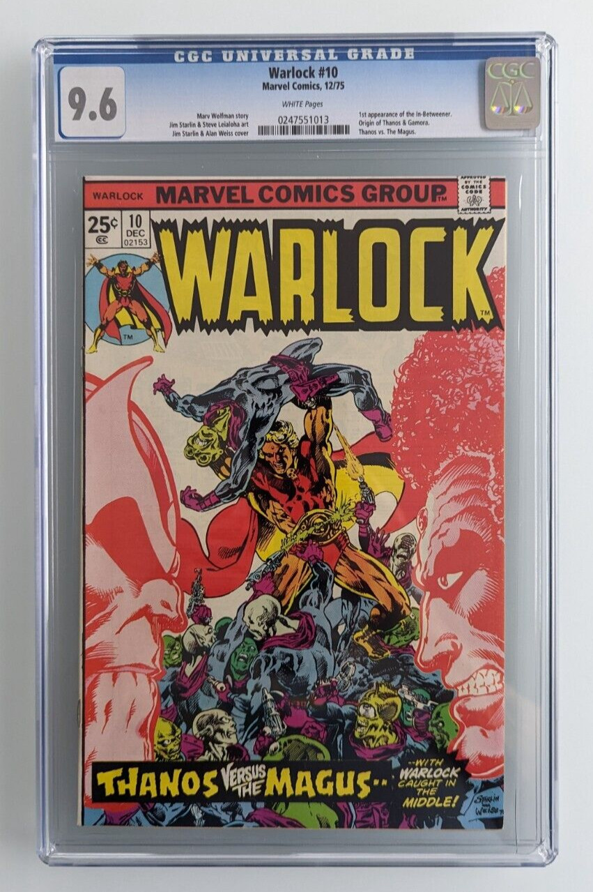 Marvel Comics Warlock #10 CGC 9.6 1st App In-Betweener, Origin of Thanos/Gamora