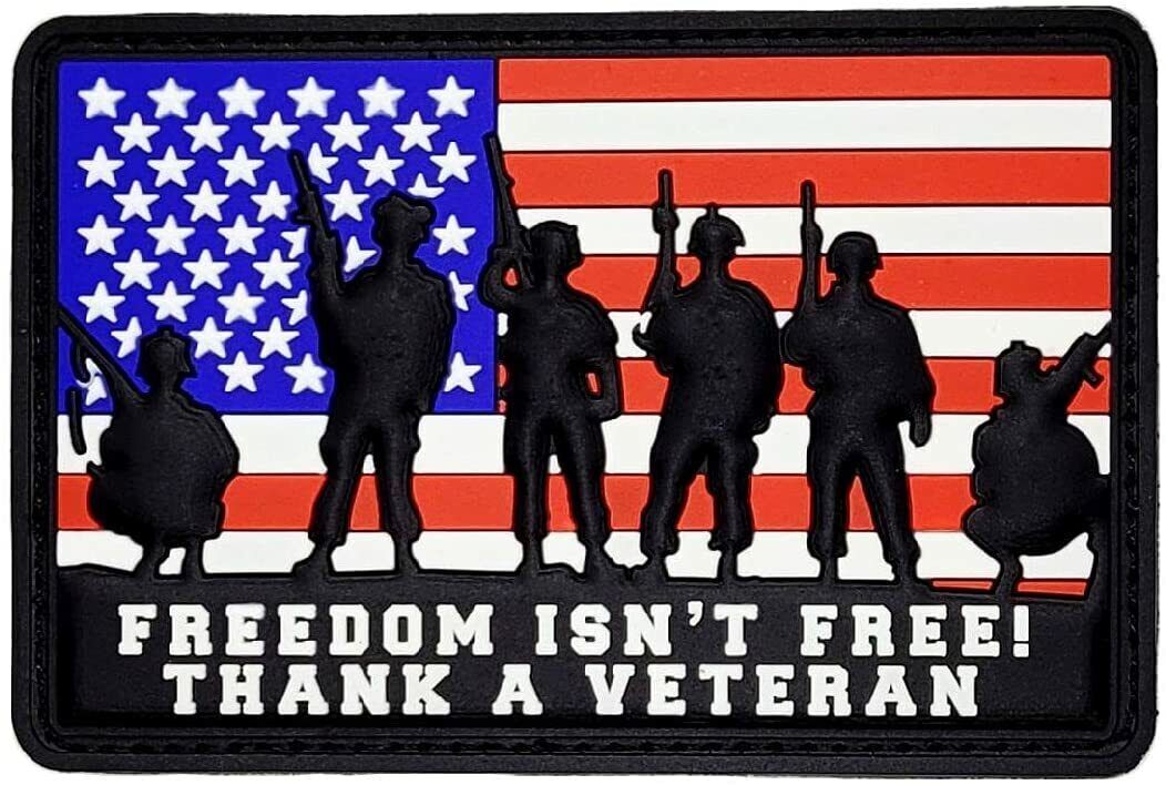 Freedom Isn\'t Free Thank A Veteran Patch [PVC Rubber -TV5]