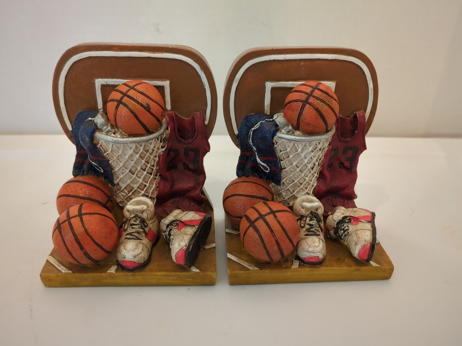 Vintage Resin Basketball Bookends #23 Michael Jordan 5\