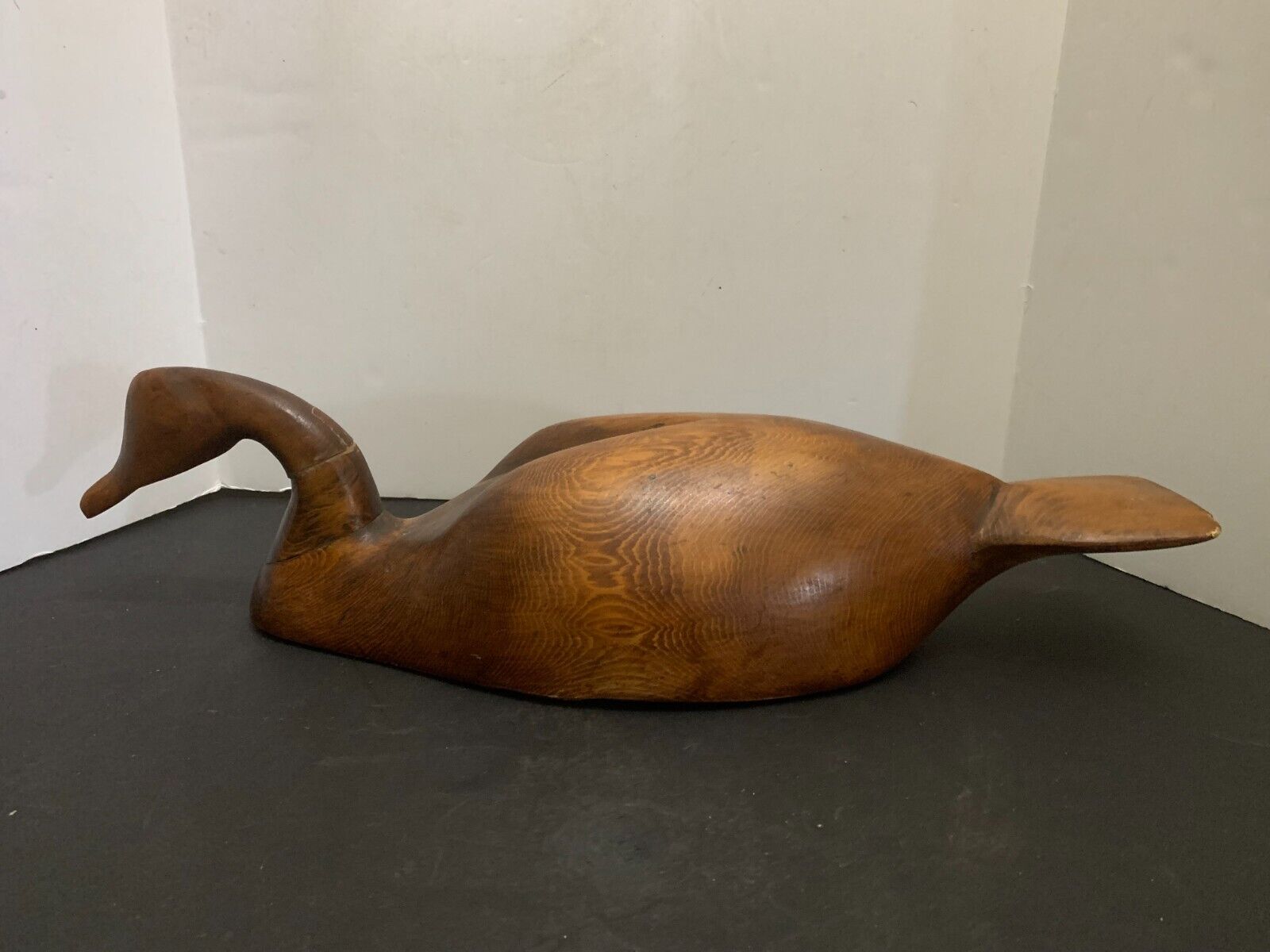 Old Vintage Handmade Large Wooden Duck Figure 24 inches Long