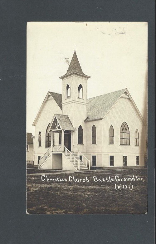 Real Photo Post Card 1915 Battle Ground WA Christian Church