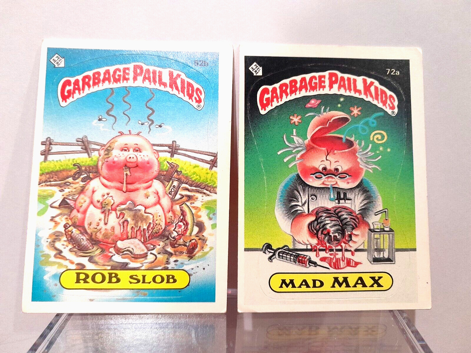 VINTAGE GPK SERIES 2 LOT | ROB SLOB 52b & MAD MAX 72a | RARE AND HARD TO COME BY