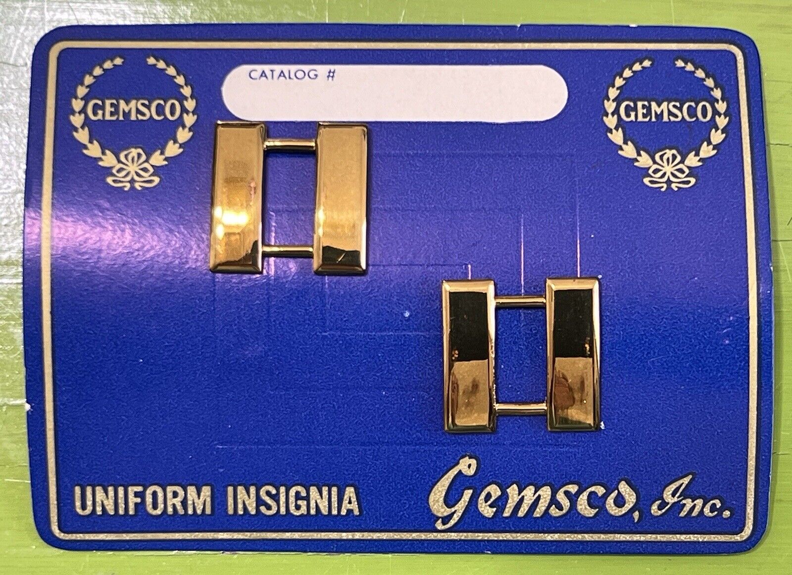 Vintage Gemsco Uniform Insignia Lapel Pins - NOS