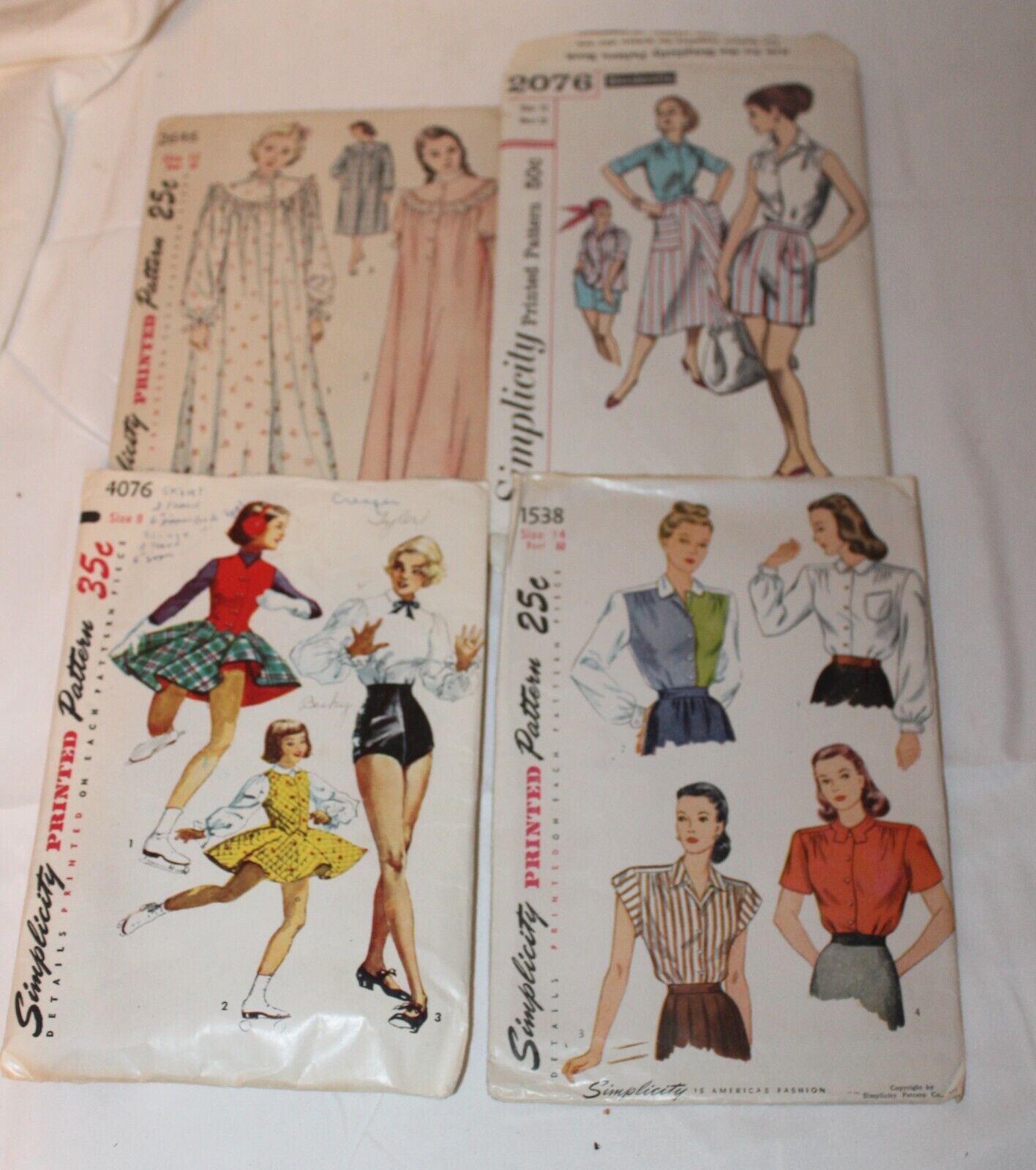 4 Vtg 1960\'s Sewing Pattern Lot Women\'s Clothing Junior SZ 12 Simplicity