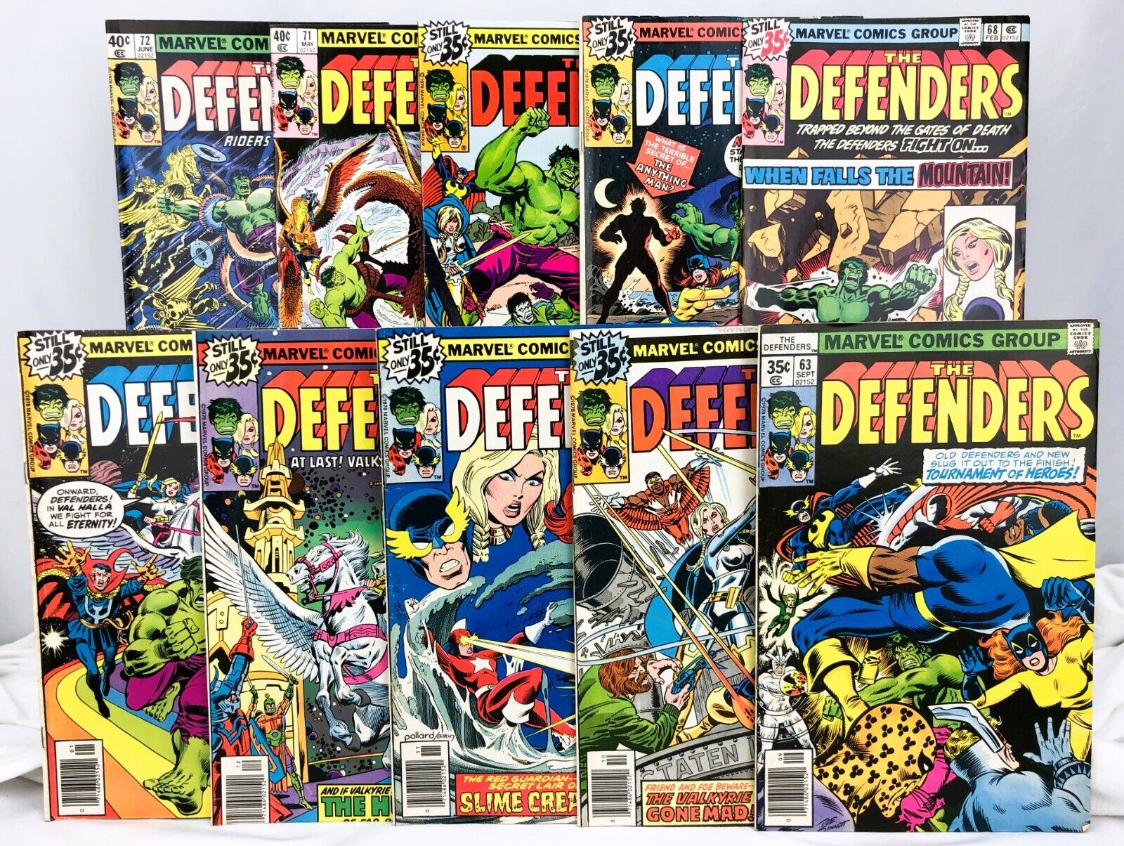 Defenders #63-72 (1978-79, Marvel) 10 Issue Lot