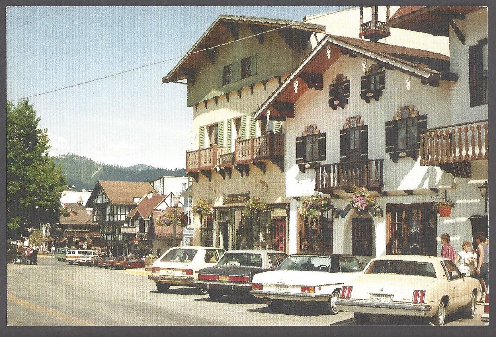 LEAVENWORTH WASHINGTON Postcard West Front Street Bavarian Village Hwy 2