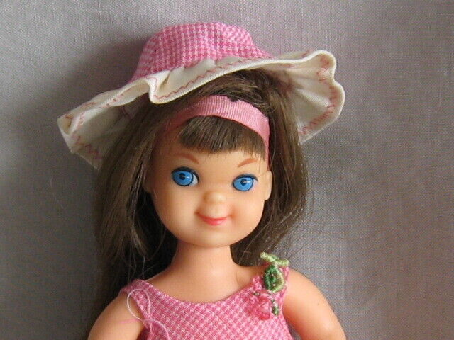 Barbie s sister  Brunette hair Tuti chan  with original clothes and hat  cle