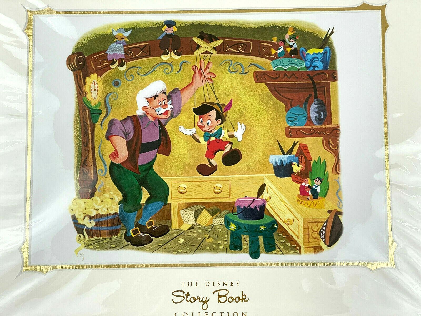 Disney Story Book Collection Deluxe Art Print -  Pinocchio - Matted - Brand New