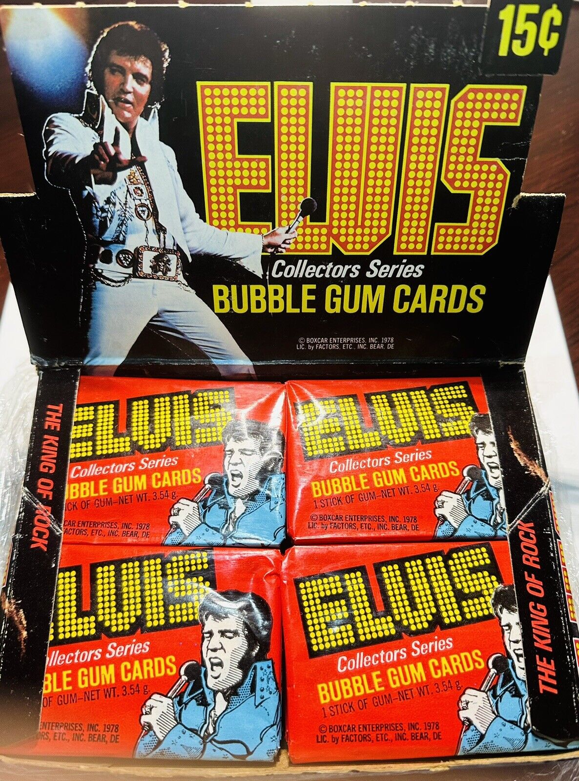 (1) 1978 Elvis Presley Trading Card Wax Pack 6 Card Pack With Gum Sealed