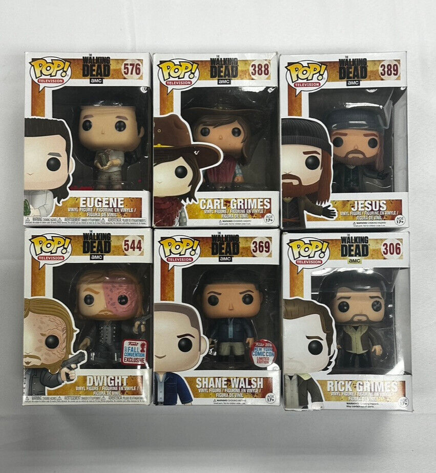 Lot of 6 - Funko Pop the Walking Dead 306 369 388 389 544 576 Television VAULTED