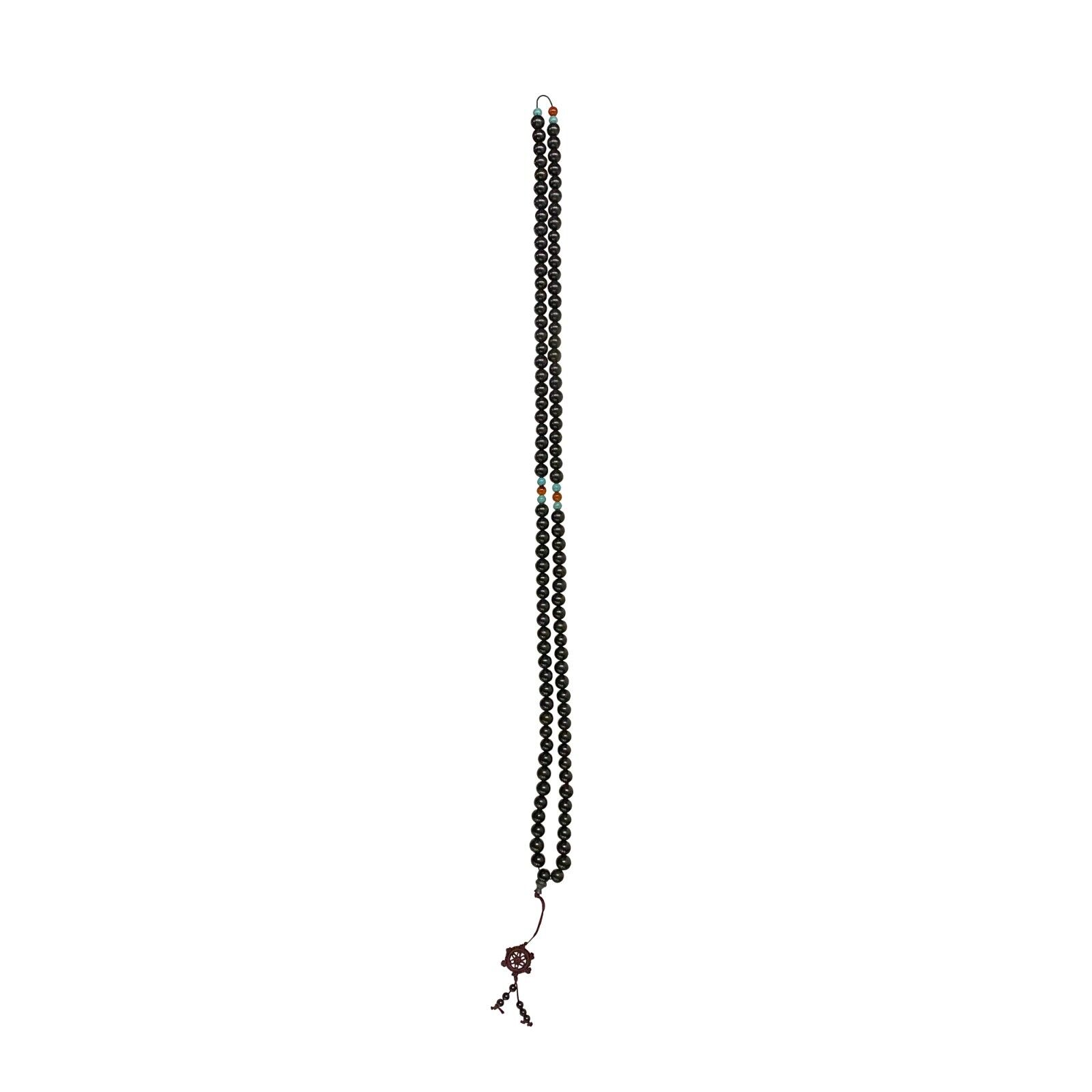 Long Oriental Dark Brown Rosewood Beads Hand Rosary Praying Chain ws3830