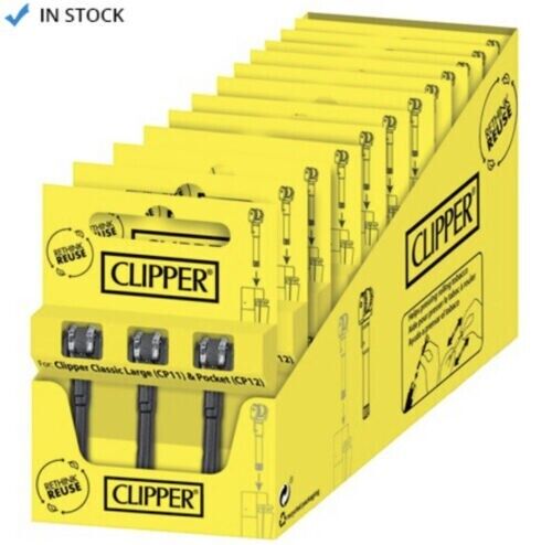 Clipper Lighter Fllints 1 Box 12 Pack, 3 Per Pack Flint Barrel Replacement Wheel