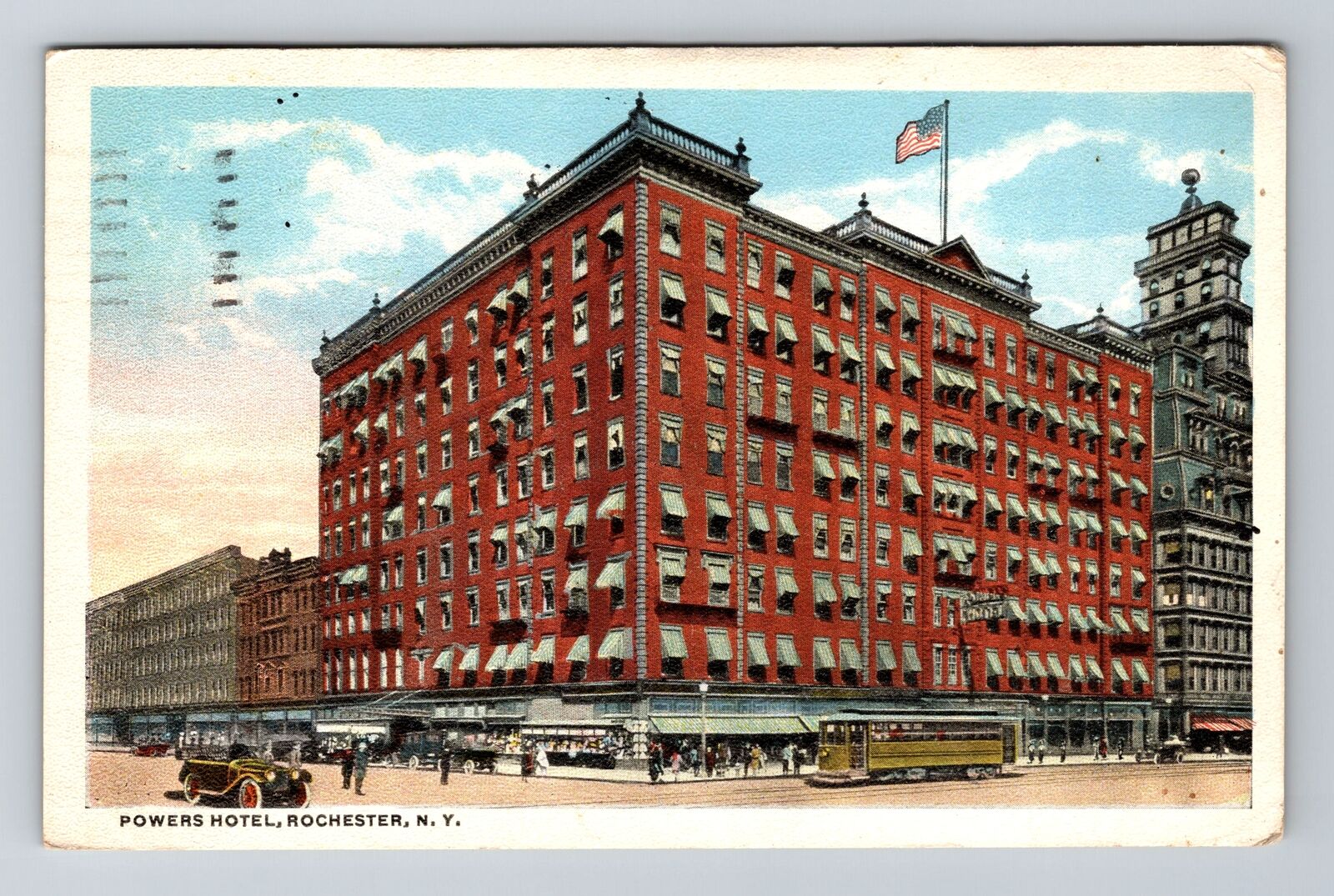 Rochester NY-New York, Powers Hotel, Antique, c1917 Vintage Souvenir Postcard