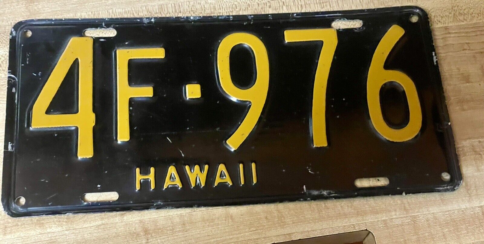 hawaii vintage license plate Black