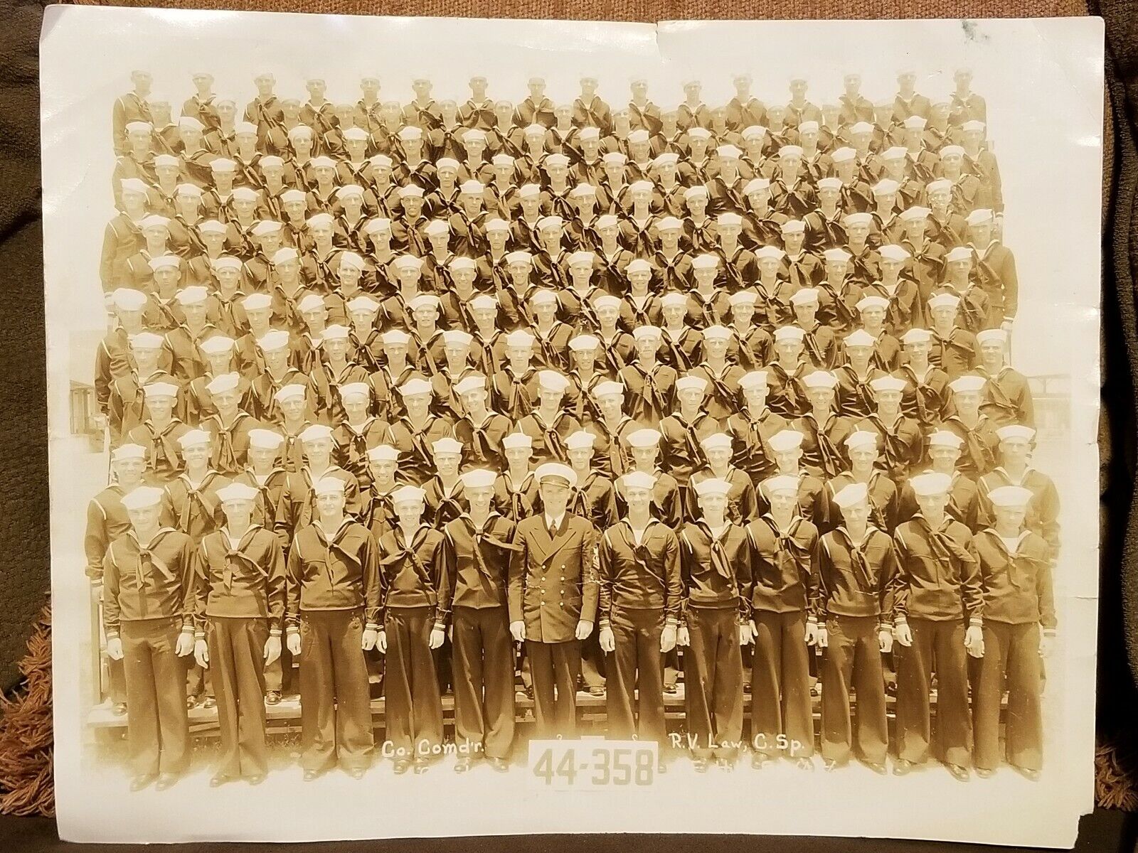 1944 US Navy Group Photograph San Diego, CA Naval Picture
