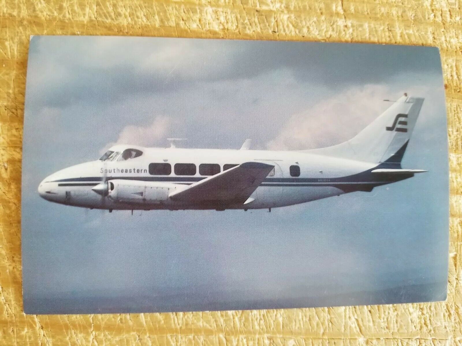 Postcard  Airplane Southeastern Commuter DeHavilland DH104 Riley Dove*P3