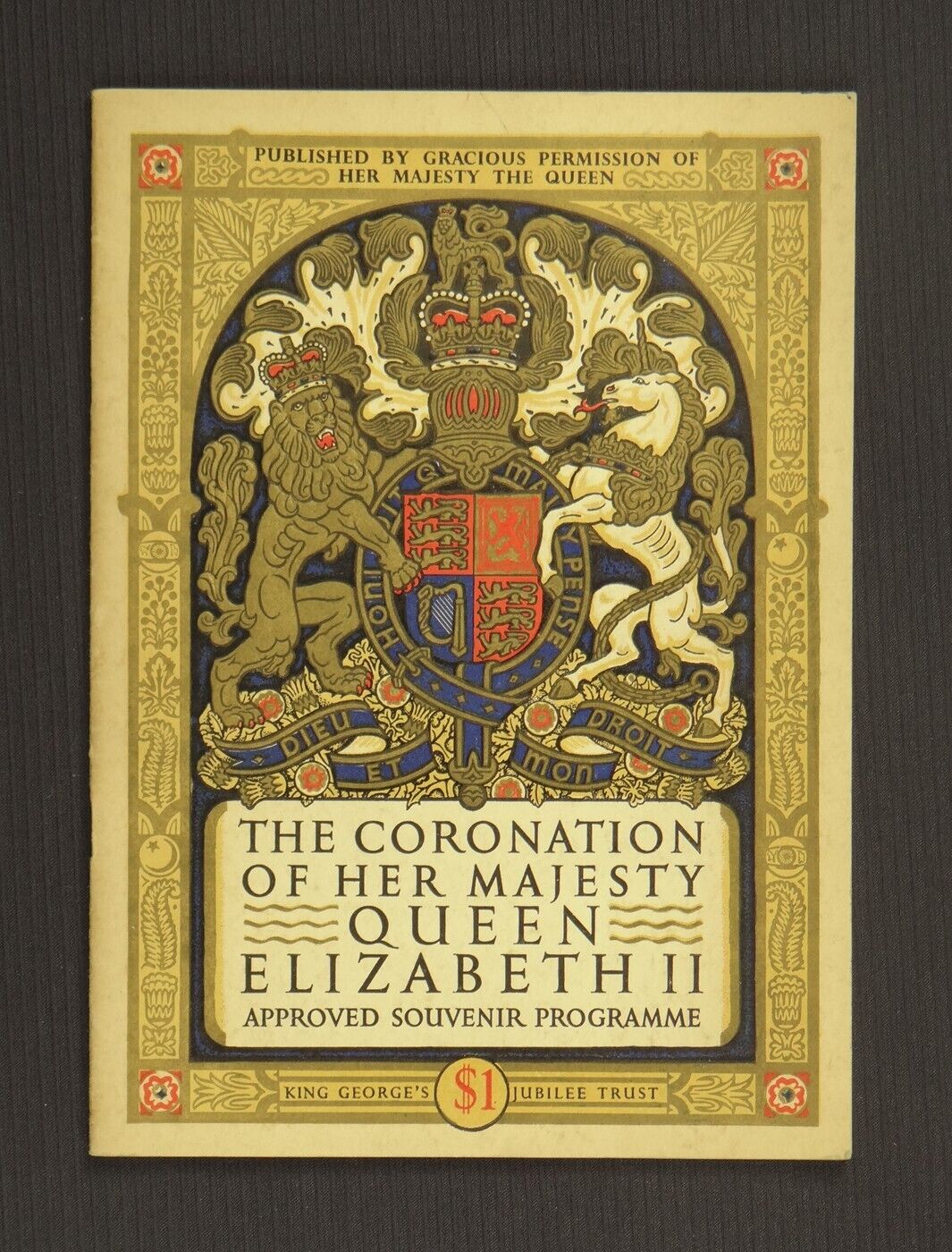 The Coronation of Her Majesty Queen Elizabeth II Souvenir Program, 2-June-1953