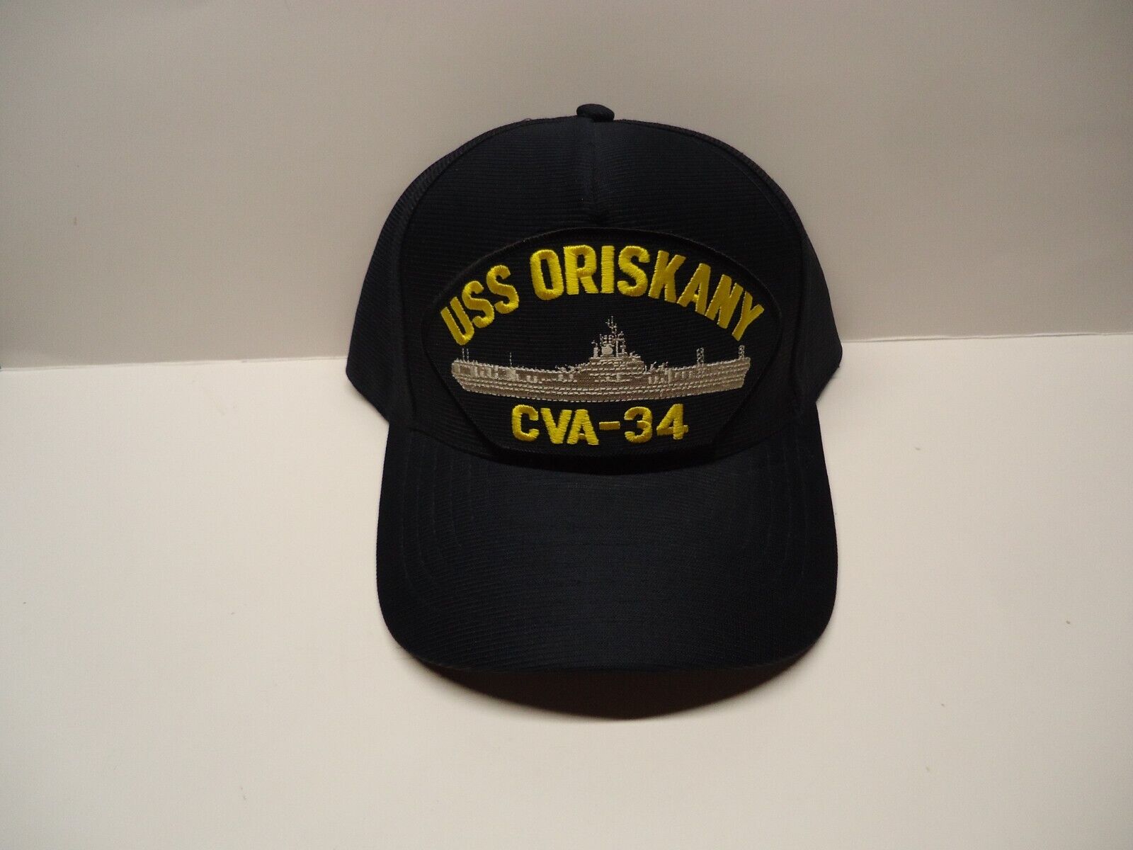 USS ORISKANY CVA-34 ball cap. Made in the USA