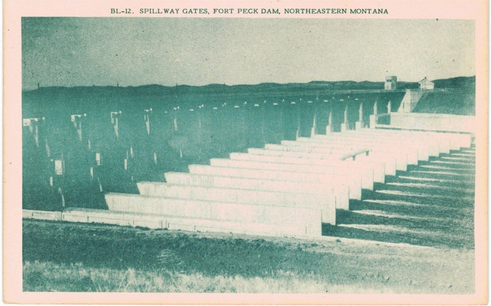 Fort Peck Dam MT Spillway Gate 1950s Unused 