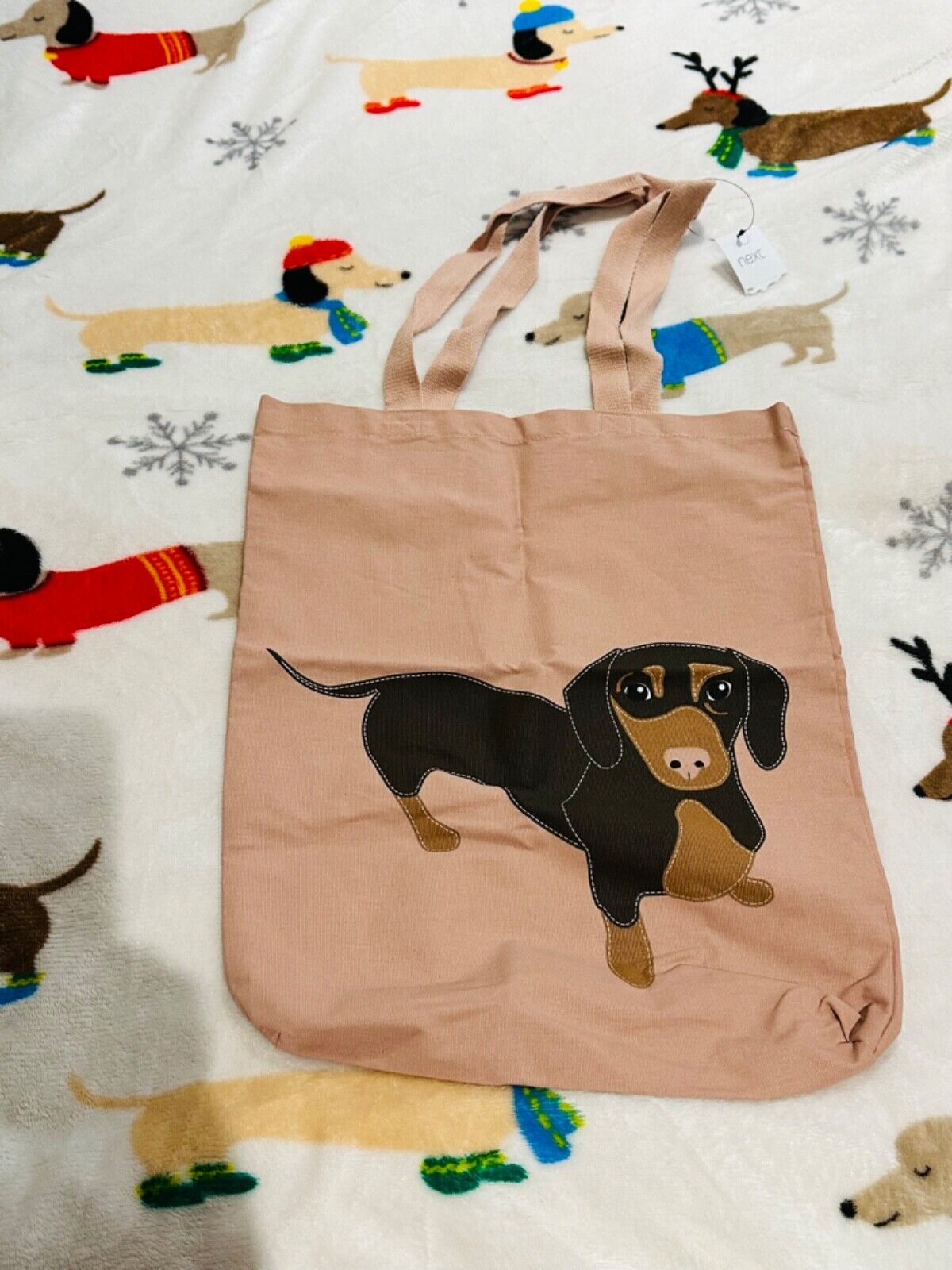 New Sausage Dog / Dachshund Next Canvas Tote Shopper  Bag New rare
