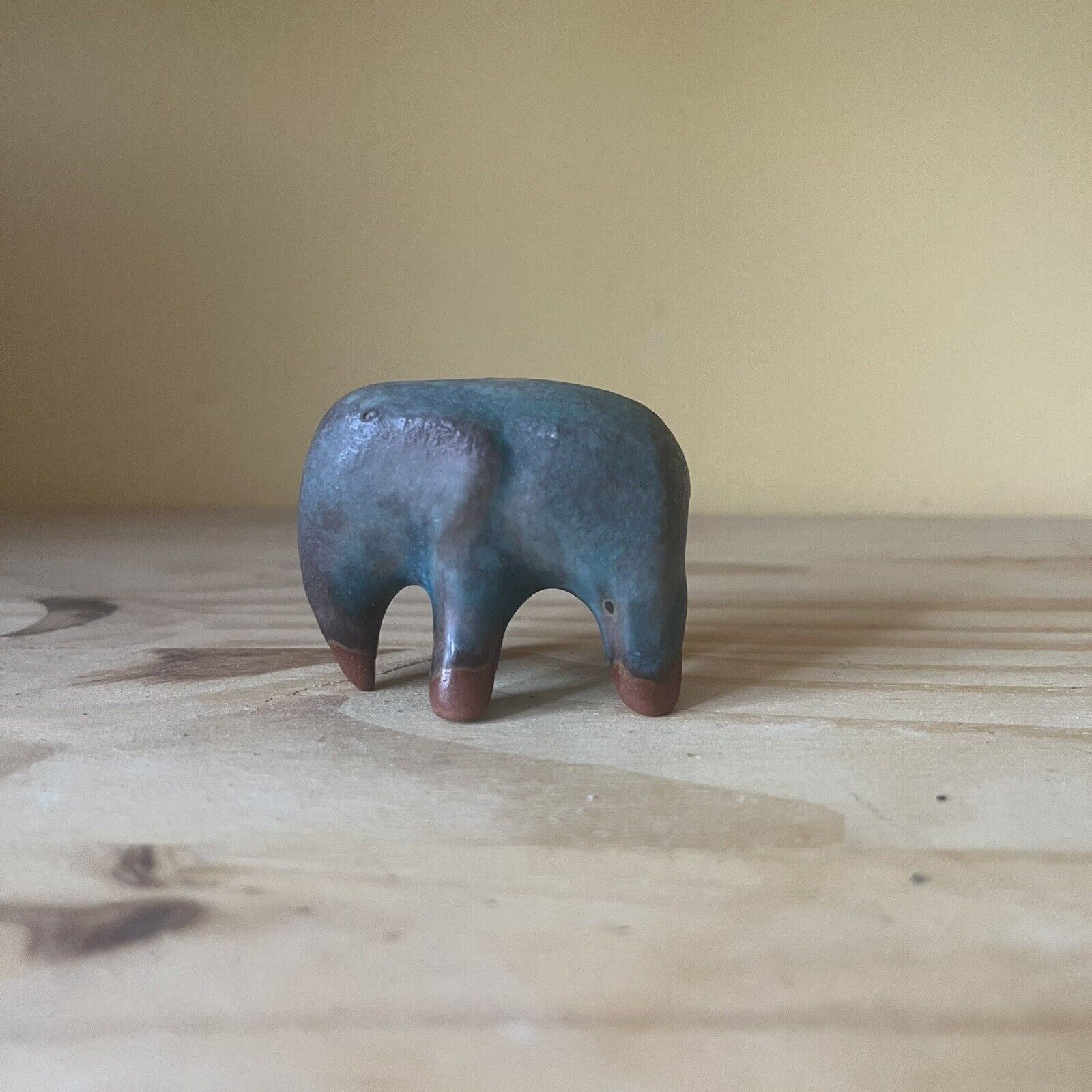 Handmade Celadon Clay Elephant
