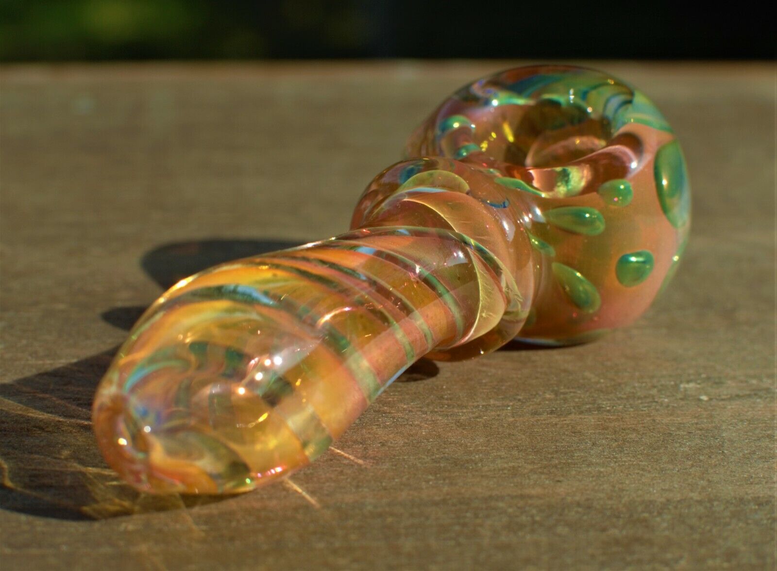 Gorgeous Pink with Green Jellyfish - 4 inch Glass Hand Pipe Durable Thick Glass