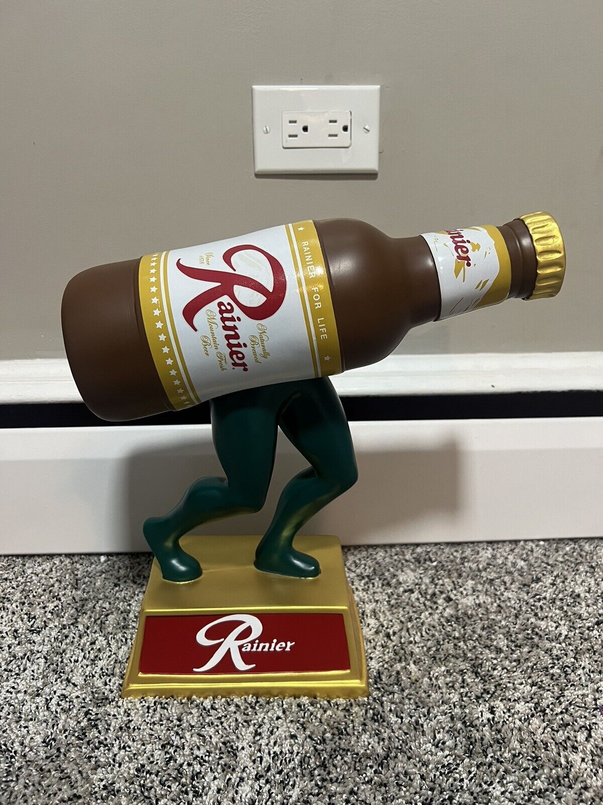 Running Rainier Beer Bobble Head Large 14” Display Figure Bobblehead No Box