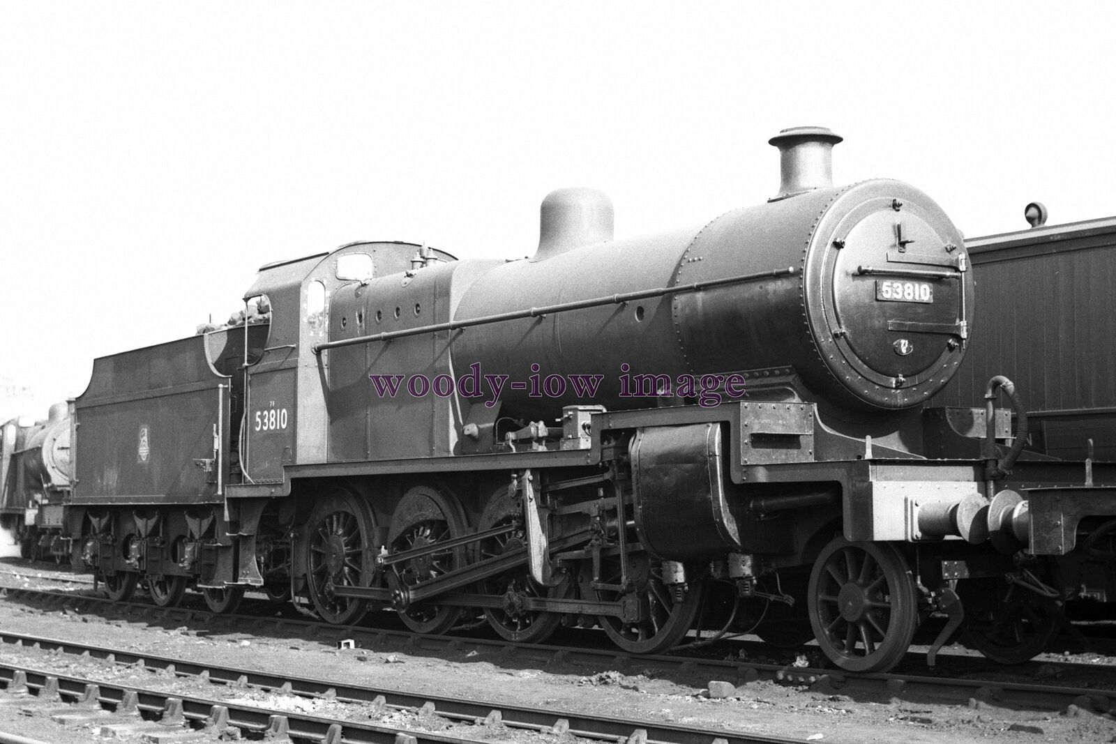 pu3743 - Engine No.53810 at Derby Railway Station c1955 - print 6x4