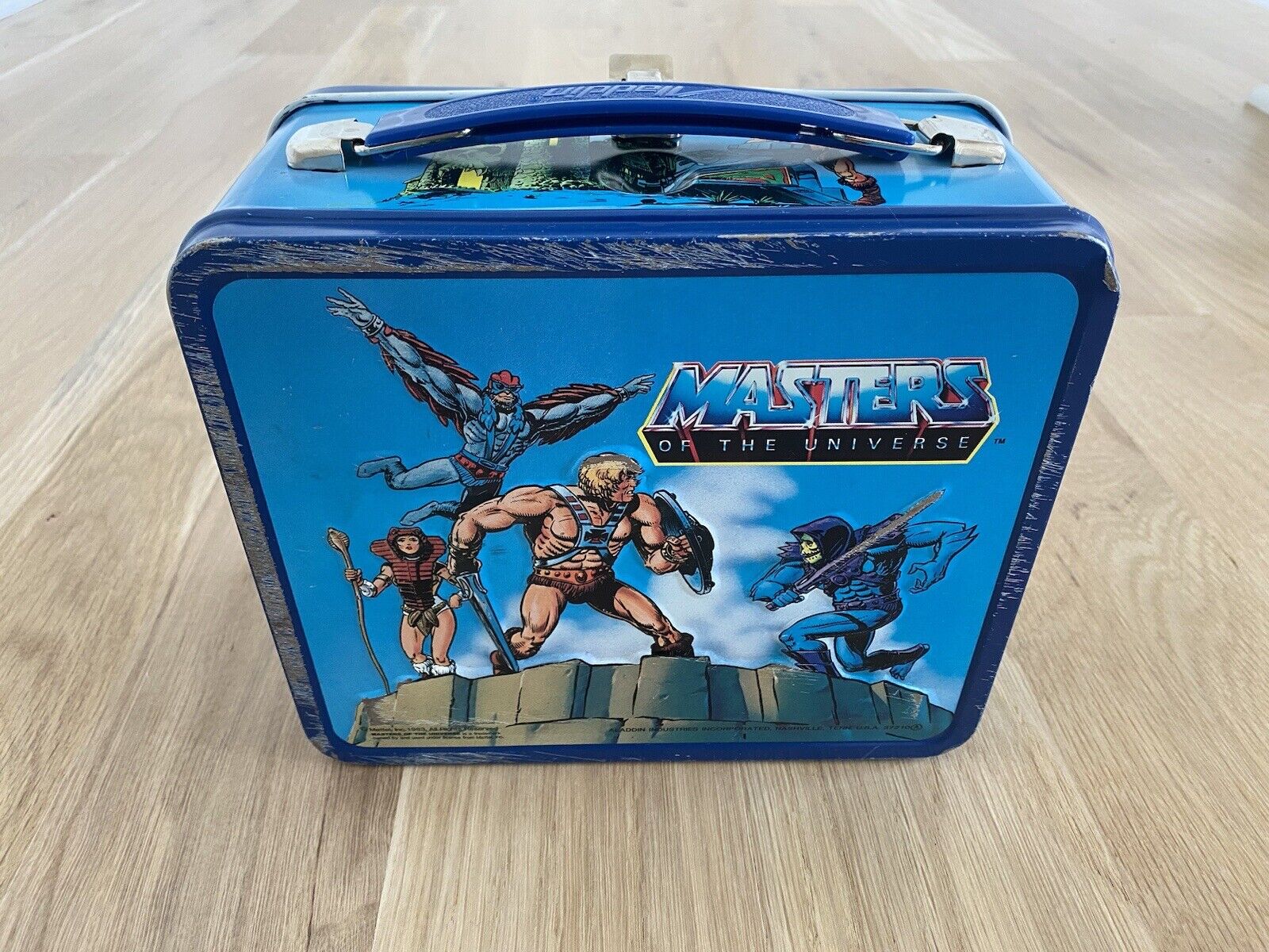 MASTERS OF THE UNIVERSE - Metal Lunch Box (Aladdin/Mattel; 1983) Used-No Thermos