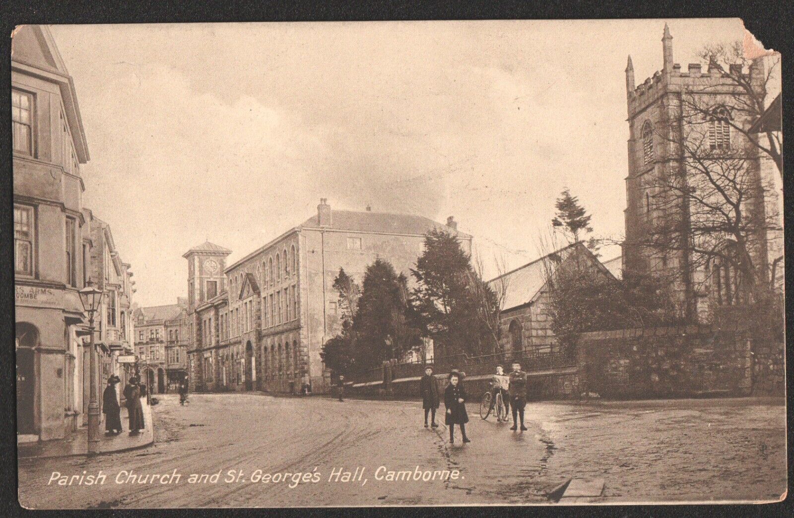 Parish Church St George\'s Hall Camborne Postcard Tuck Divided Back 1907-1914 UK