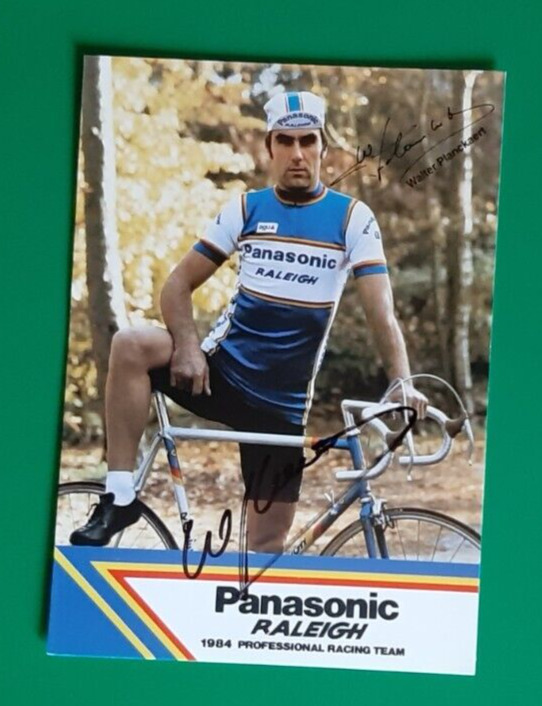 CYCLING cycling card WALTER PLANCKAERT team PANASONIC RALEIGH 1984 Signed