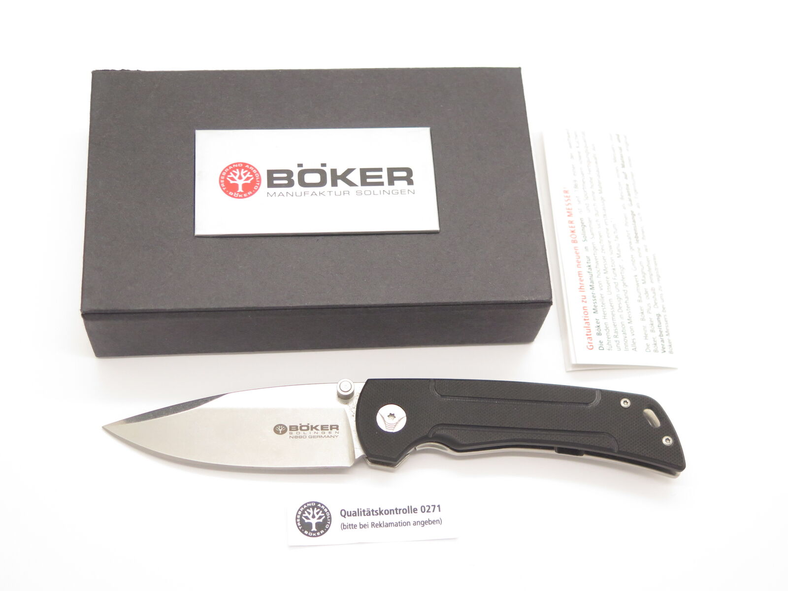 Boker Gulo Steven Kelly Solingen Germany N690 Framelock Folding Pocket Knife 205